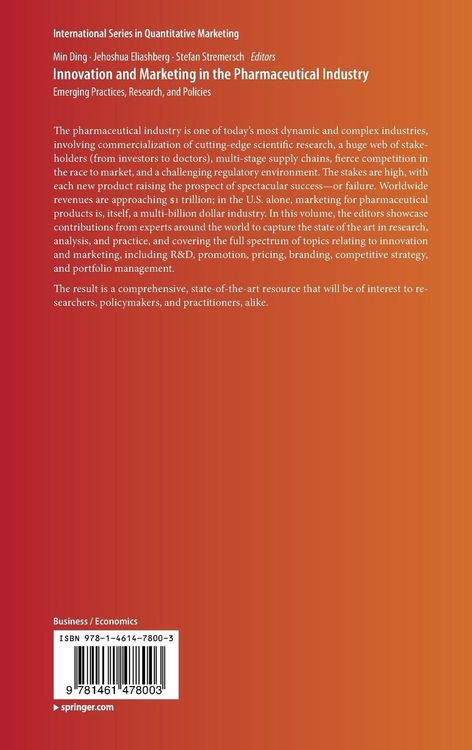 Produktbild: Innovation and Marketing in the Pharmaceutical Industry