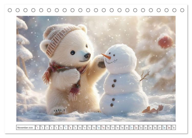 Produktbild: Kleiner Eisb&auml;r und die gro&szlig;e Welt (Tischkalender 2026 DIN A5 quer), CALVENDO Monatskalender