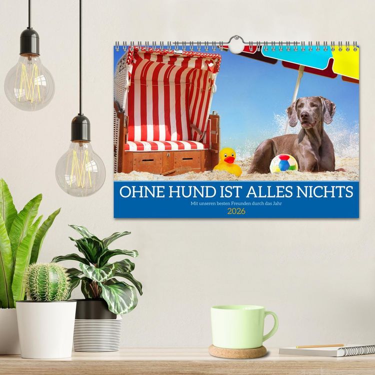 Produktbild: Ohne Hund ist alles nichts - Mit unseren besten Freunden durch das Jahr (Wandkalender 2026 DIN A4 quer), CALVENDO Monatskalender