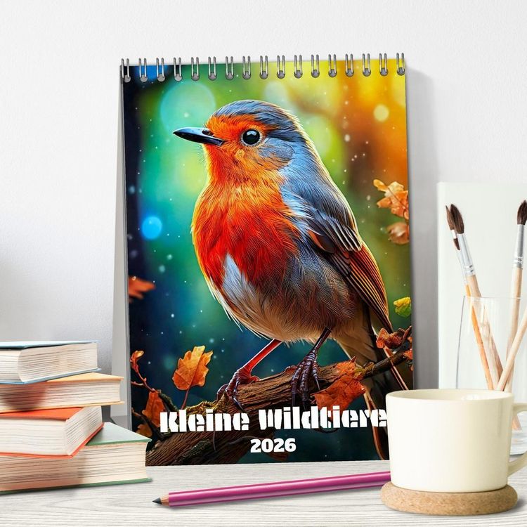 Produktbild: Kleine Wildtiere (Tischkalender 2026 DIN A5 hoch), CALVENDO Monatskalender