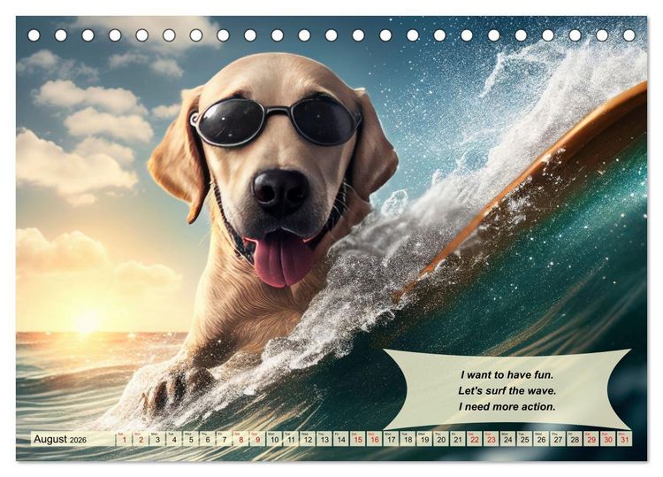 Produktbild: Great fun for Labrador lovers (Desk Calendar 2026 DIN A5 landscape), CALVENDO 12 Month DeskCalendar