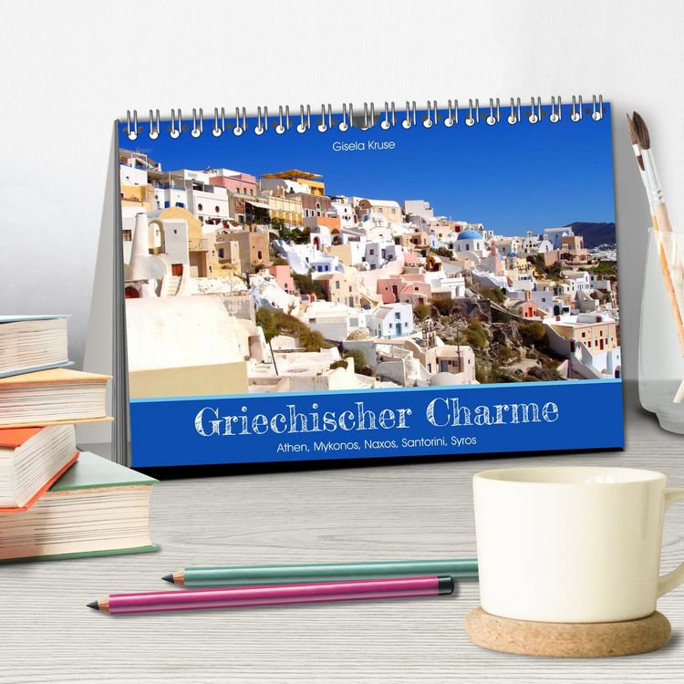 Produktbild: Griechischer Charme (Tischkalender 2026 DIN A5 quer), CALVENDO Monatskalender