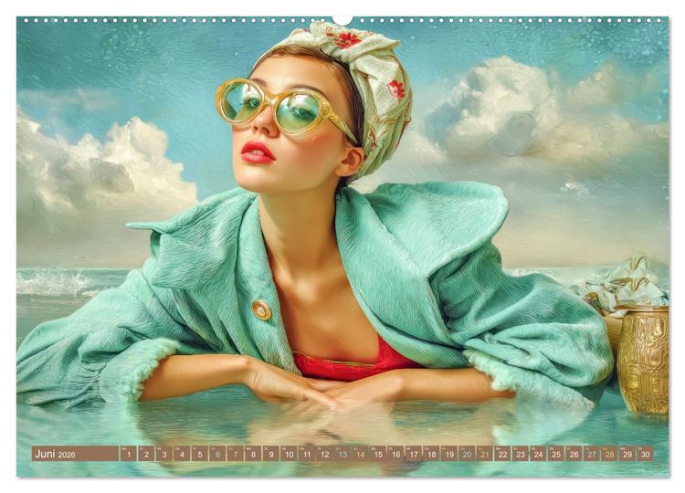 Produktbild: Dandy und Retro Vintage - Portraits mit Humor (Wandkalender 2026 DIN A2 quer), CALVENDO Monatskalender
