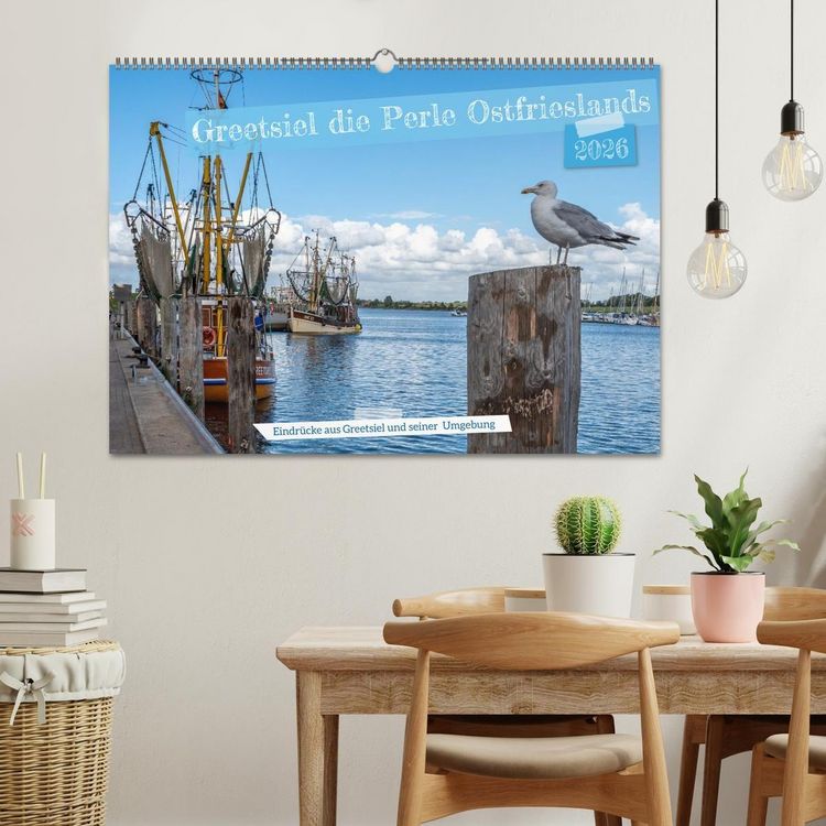 Produktbild: Greetsiel, die ostfriesische Perle und seine Umgebung (Wandkalender 2026 DIN A2 quer), CALVENDO Monatskalender