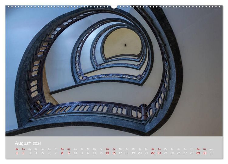 Produktbild: Hamburger Treppenspiralen (hochwertiger Premium Wandkalender 2026 DIN A2 quer), Kunstdruck in Hochglanz