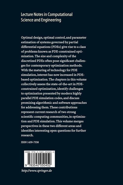 Produktbild: Large-Scale PDE-Constrained Optimization