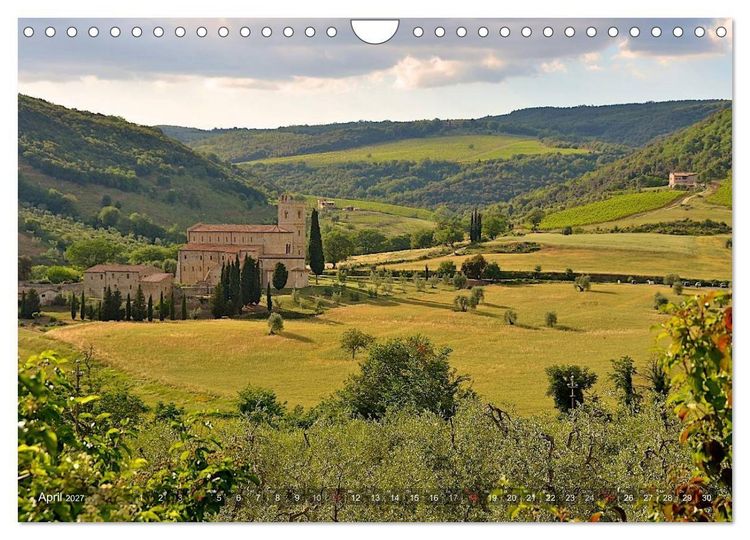 Produktbild: Toskana &ndash; Magie der Farben (Wandkalender 2027 DIN A4 quer), CALVENDO Monatskalender