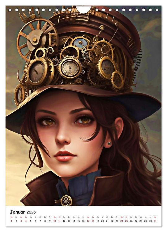 Produktbild: Steam-Punk-Girls - Eine charmante und sympathische Subkultur (Wandkalender 2026 DIN A4 hoch), CALVENDO Monatskalender