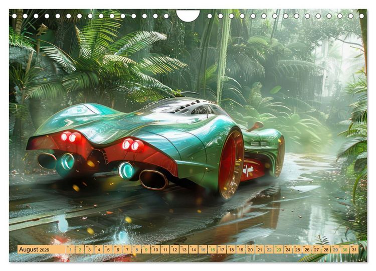 Produktbild: Futuristische Boliden - Asiatisch inspiriert (Wandkalender 2026 DIN A4 quer), CALVENDO Monatskalender