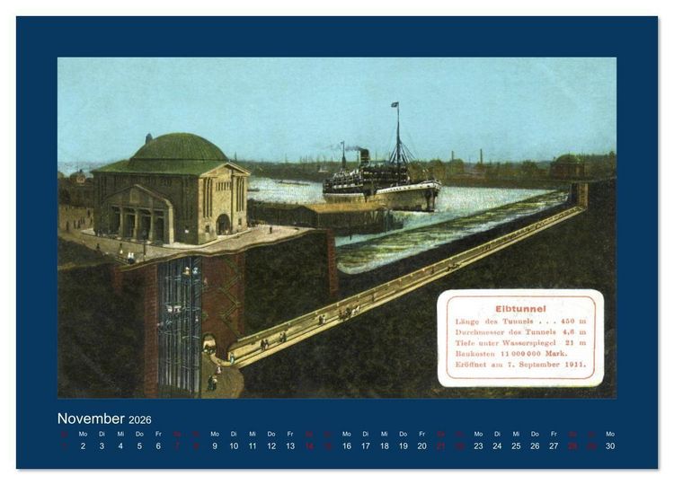 Produktbild: Lebendiges Hamburg von 1888 bis 1918 (Wandkalender 2026 DIN A4 quer), CALVENDO Monatskalender