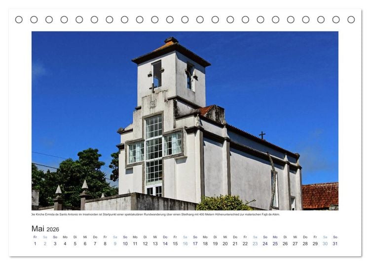 Produktbild: Azoren-Insel Sao Jorge &ndash; traumhafte Fajas auf dem gr&uuml;nsten Eiland Portugals (Tischkalender 2026 DIN A5 quer), CALVENDO Monatskalender
