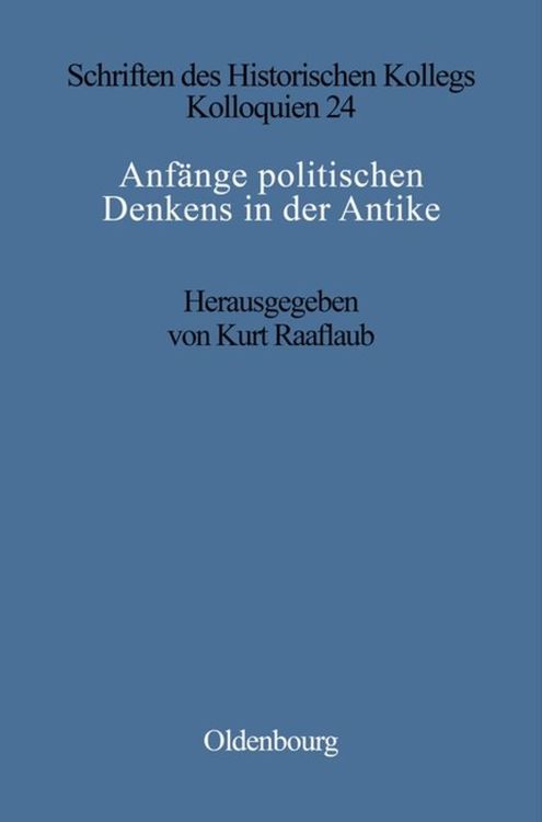 Produktbild: Anf&auml;nge politischen Denkens in der Antike