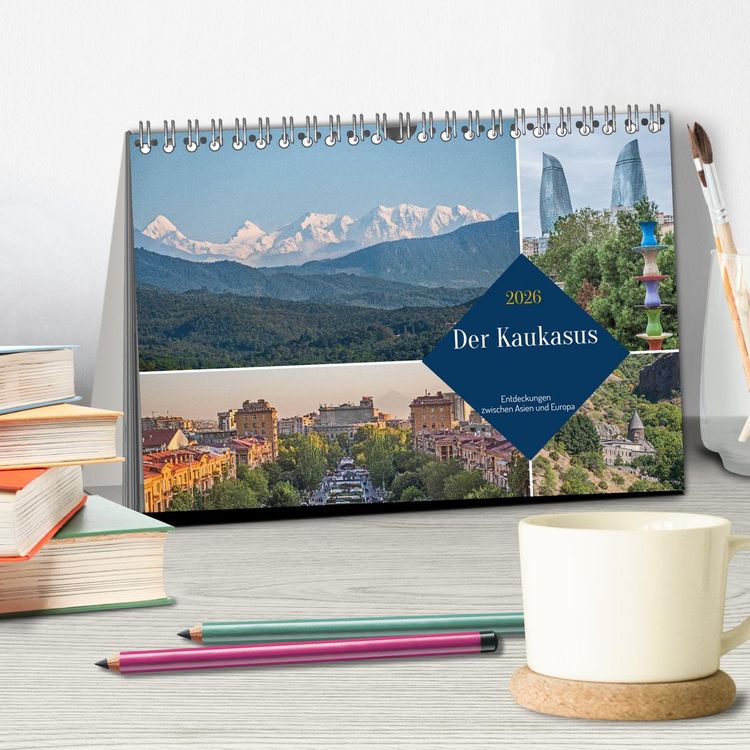 Produktbild: Der Kaukasus - Entdeckungen zwischen Asien und Europa (Tischkalender 2026 DIN A5 quer), CALVENDO Monatskalender