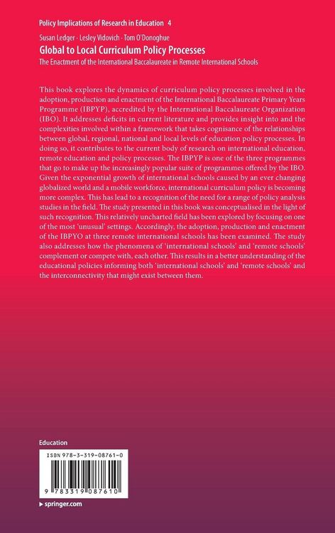 Produktbild: Global to Local Curriculum Policy Processes