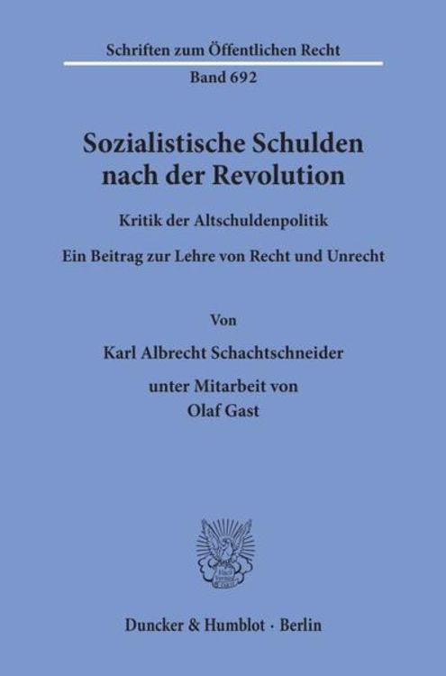 Produktbild: Sozialistische Schulden nach der Revolution.
