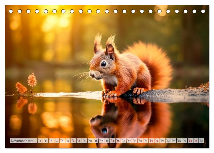 Produktbild: EICHH&Ouml;RNCHEN Niedliche kleine Wesen (Tischkalender 2026 DIN A5 quer), CALVENDO Monatskalender