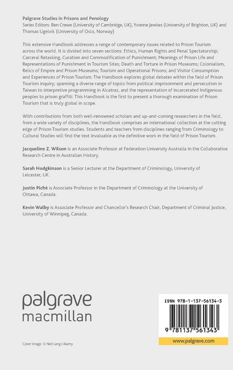 Produktbild: The Palgrave Handbook of Prison Tourism