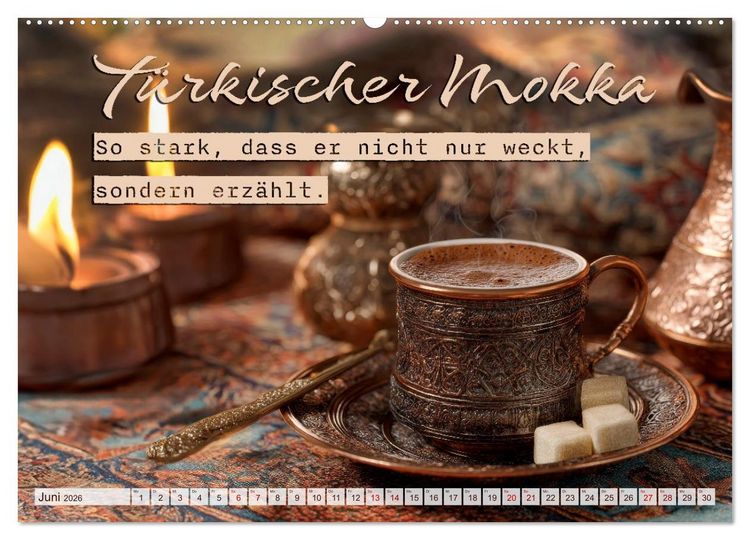 Produktbild: Kaffeemagie - Ein Jahr voller Genussmomente (Wandkalender 2026 DIN A2 quer), CALVENDO Monatskalender