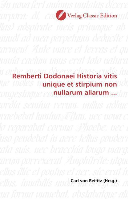 Produktbild: Remberti Dodonaei Historia vitis unique et stirpium non null