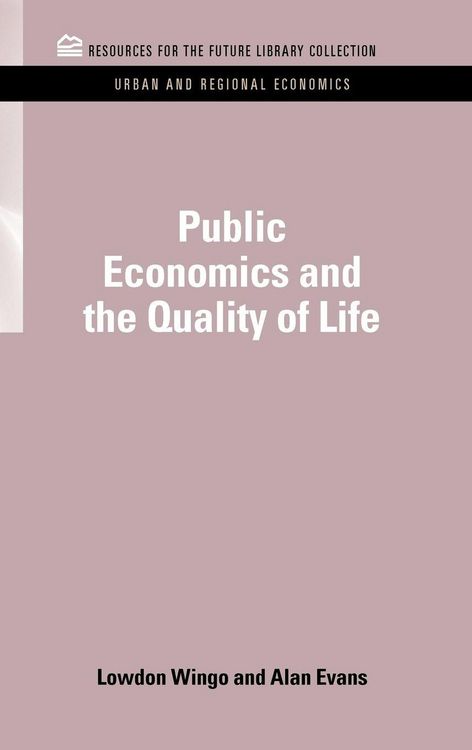 Produktbild: Public Economics and the Quality of Life