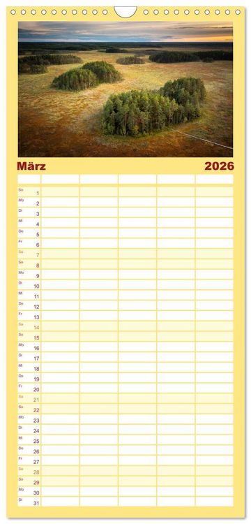 Produktbild: Familienplaner 2026 - Traumhaftes Baltikum mit 5 Spalten (Wandkalender, 21 x 45 cm) CALVENDO