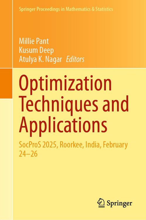 Produktbild: Optimization Techniques and Applications