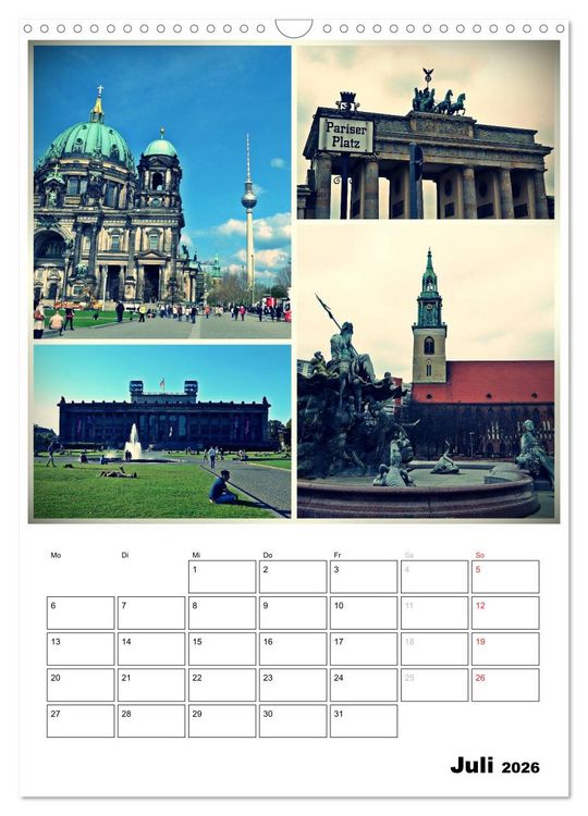 Produktbild: BERLIN / Planer (Wandkalender 2026 DIN A3 hoch), CALVENDO Monatskalender