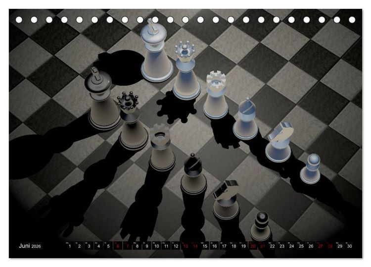 Produktbild: SCHACH - Spiel der K&ouml;nige (Tischkalender 2026 DIN A5 quer), CALVENDO Monatskalender