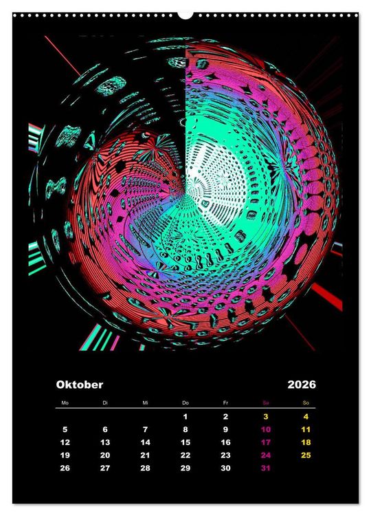 Produktbild: Energie-Spiralen 2026 (Wandkalender 2026 DIN A2 hoch), CALVENDO Monatskalender