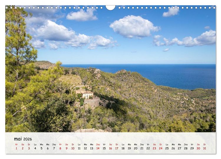 Produktbild: Majorque - Une &icirc;le &agrave; couper le souffle en M&eacute;diterran&eacute;e (Calendrier mural 2026 DIN A3 vertical), CALVENDO calendrier mensuel