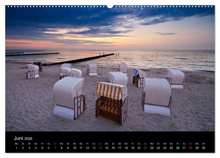 Produktbild: Unterwegs an der K&uuml;ste der Ostsee (hochwertiger Premium Wandkalender 2026 DIN A2 quer), Kunstdruck in Hochglanz