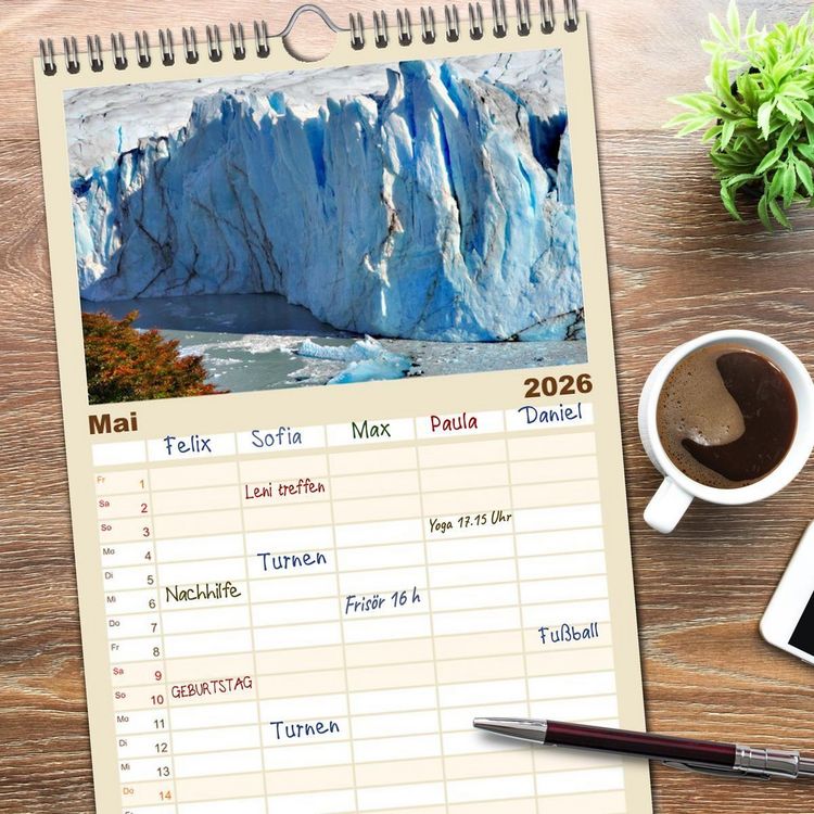 Produktbild: Familienplaner 2026 - Nationalparks der Welt mit 5 Spalten (Wandkalender, 21 x 45 cm) CALVENDO