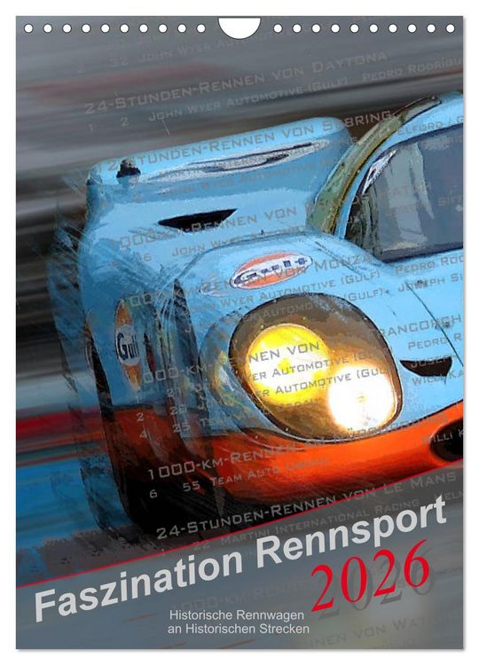 Produktbild: Faszination Rennsport (Wandkalender 2026 DIN A4 hoch), CALVENDO Monatskalender