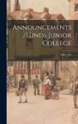 Produktbild: Announcements/Hinds Junior College; 1961-1962
