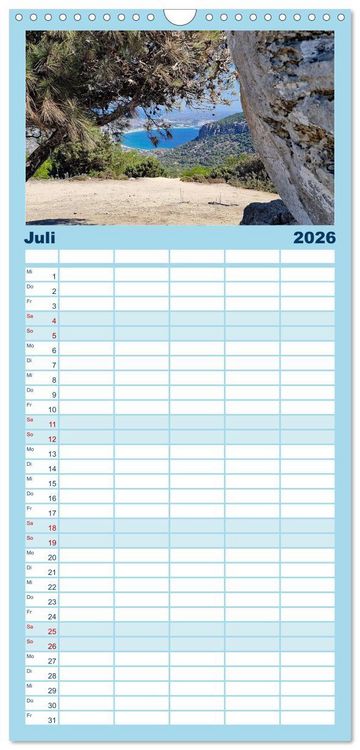 Produktbild: Familienplaner 2026 - Kos - zauberhafte Insel des Dodekanes mit 5 Spalten (Wandkalender, 21 x 45 cm) CALVENDO