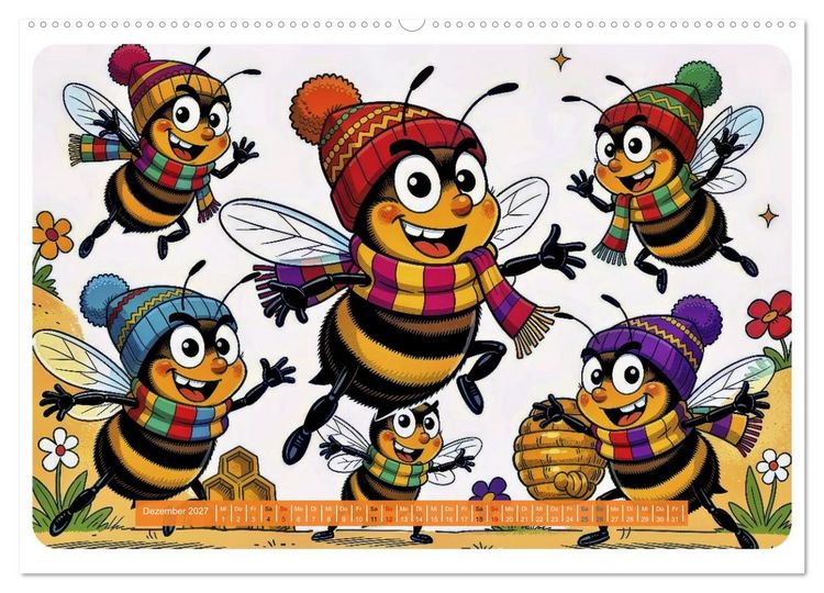 Produktbild: Lustige Bienchen - Comic (Wandkalender 2027 DIN A2 quer), CALVENDO Monatskalender