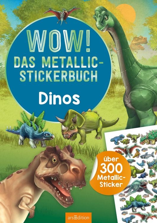 Produktbild: WOW! Das Metallic-Stickerbuch &ndash; Dinos