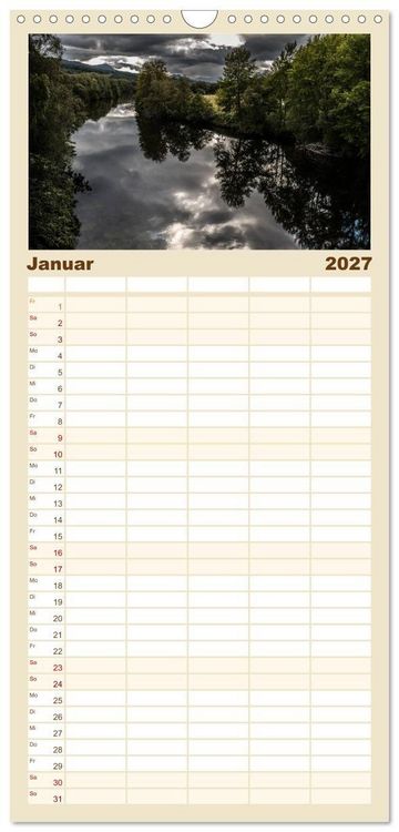 Produktbild: Familienplaner 2027 - Die Highlands - Schottlands rauher Nordwesten mit 5 Spalten (Wandkalender, 21 x 45 cm) CALVENDO