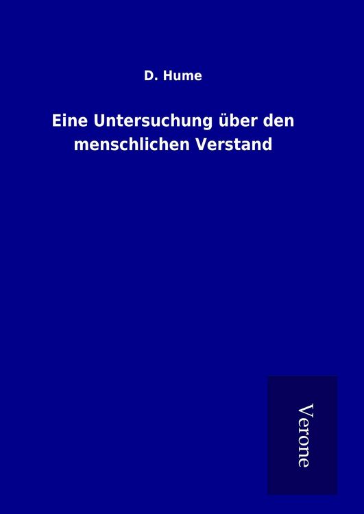 Produktbild: Eine Untersuchung &uuml;ber den menschlichen Verstand