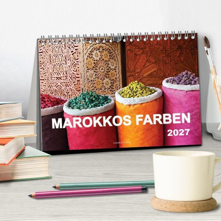 Produktbild: Marokkos Farben (Tischkalender 2027 DIN A5 quer), CALVENDO Monatskalender