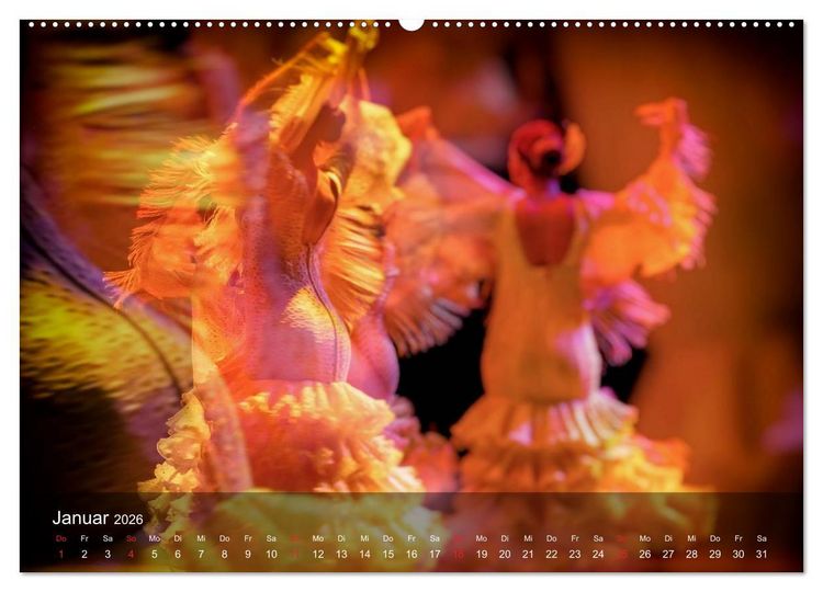 Produktbild: Flamenco - Tanz der Leidenschaft (hochwertiger Premium Wandkalender 2026 DIN A2 quer), Kunstdruck in Hochglanz