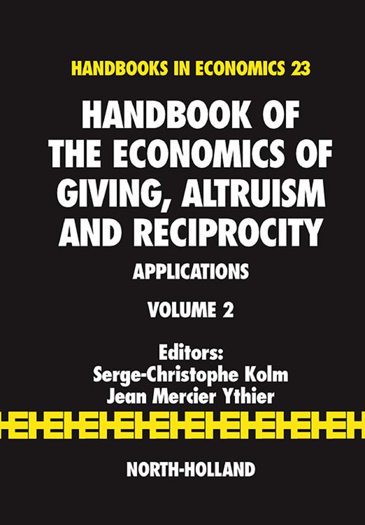 Produktbild: Handbook of the Economics of Giving, Altruism and Reciprocity