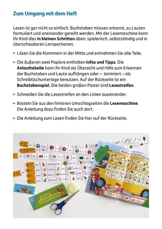 Produktbild: Meine &Uuml;bungsstreifen Lesen lernen &ndash; 1. Klasse: Buchstaben, Silben, einfache W&ouml;rter