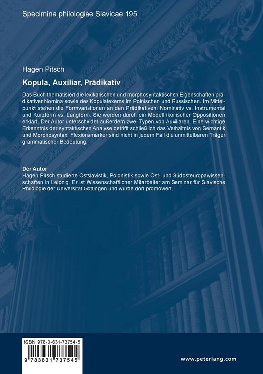 Produktbild: Kopula, Auxiliar, Pr&auml;dikativ