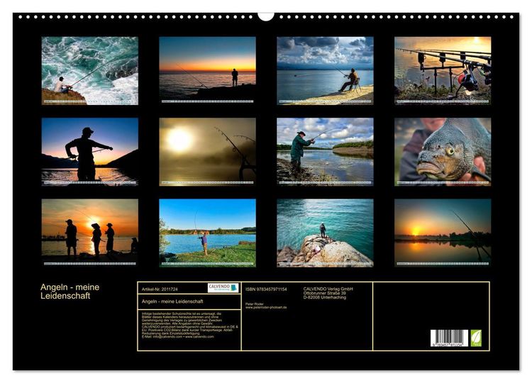 Produktbild: Angeln - meine Leidenschaft (Wandkalender 2026 DIN A2 quer), CALVENDO Monatskalender