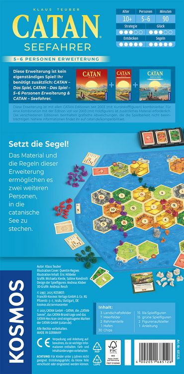 Produktbild: CATAN - Seefahrer - Erweiterung f&uuml;r 5-6 Personen
