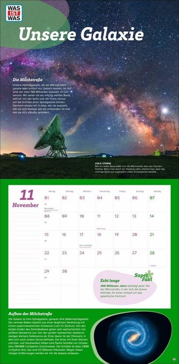 Produktbild: WAS IST WAS Entdecke das Weltall Broschurkalender 2027
