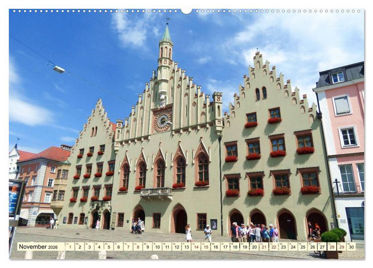 Produktbild: Unterwegs in Landshut (hochwertiger Premium Wandkalender 2026 DIN A2 quer), Kunstdruck in Hochglanz