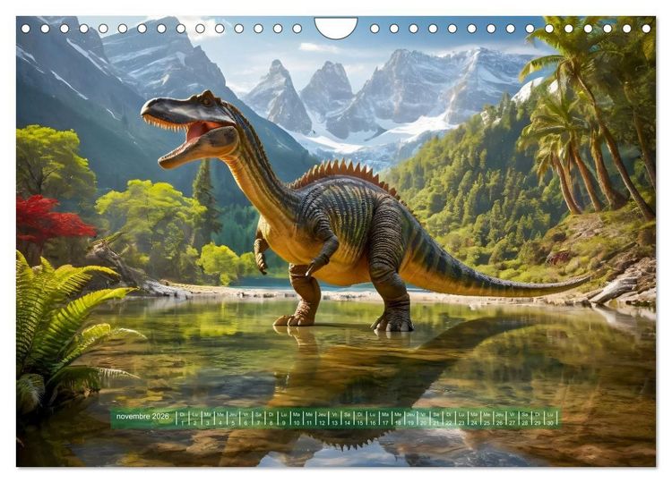 Produktbild: Un voyage vers le pass&eacute; - D&eacute;couverte de la faune (Calendrier mural 2026 DIN A4 vertical), CALVENDO calendrier mensuel