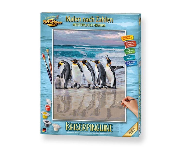 Produktbild: Schipper 609130887 - Malen nach Zahlen, Kaiserpinguine, 40 x 50 cm